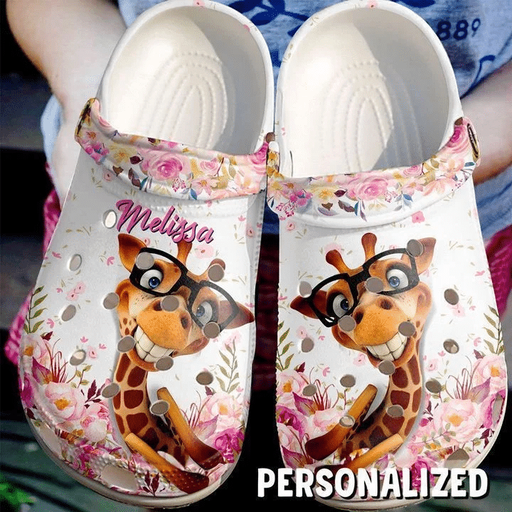 Giraffe Personalized Cute Clog Shoes