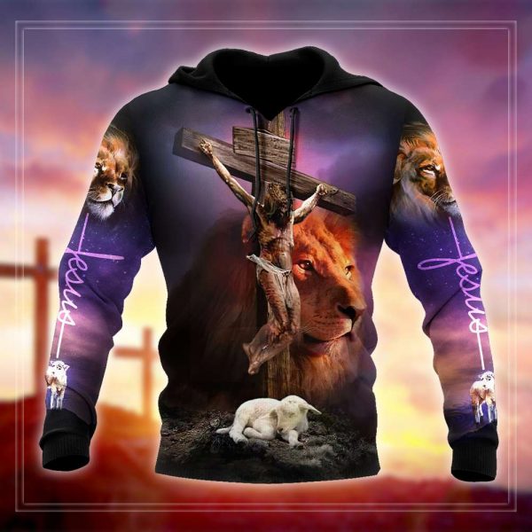 Unisex Hoodie Christian Jesus Lion 3D All Over Printed Love God Gifts Unisex Us Size Hoodies