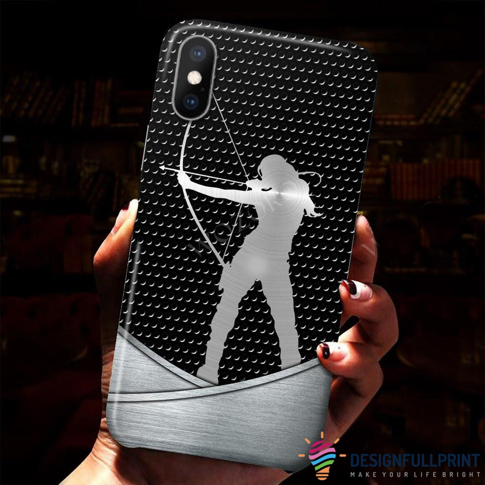 Archery Girl Metal Print Phone Case Hg