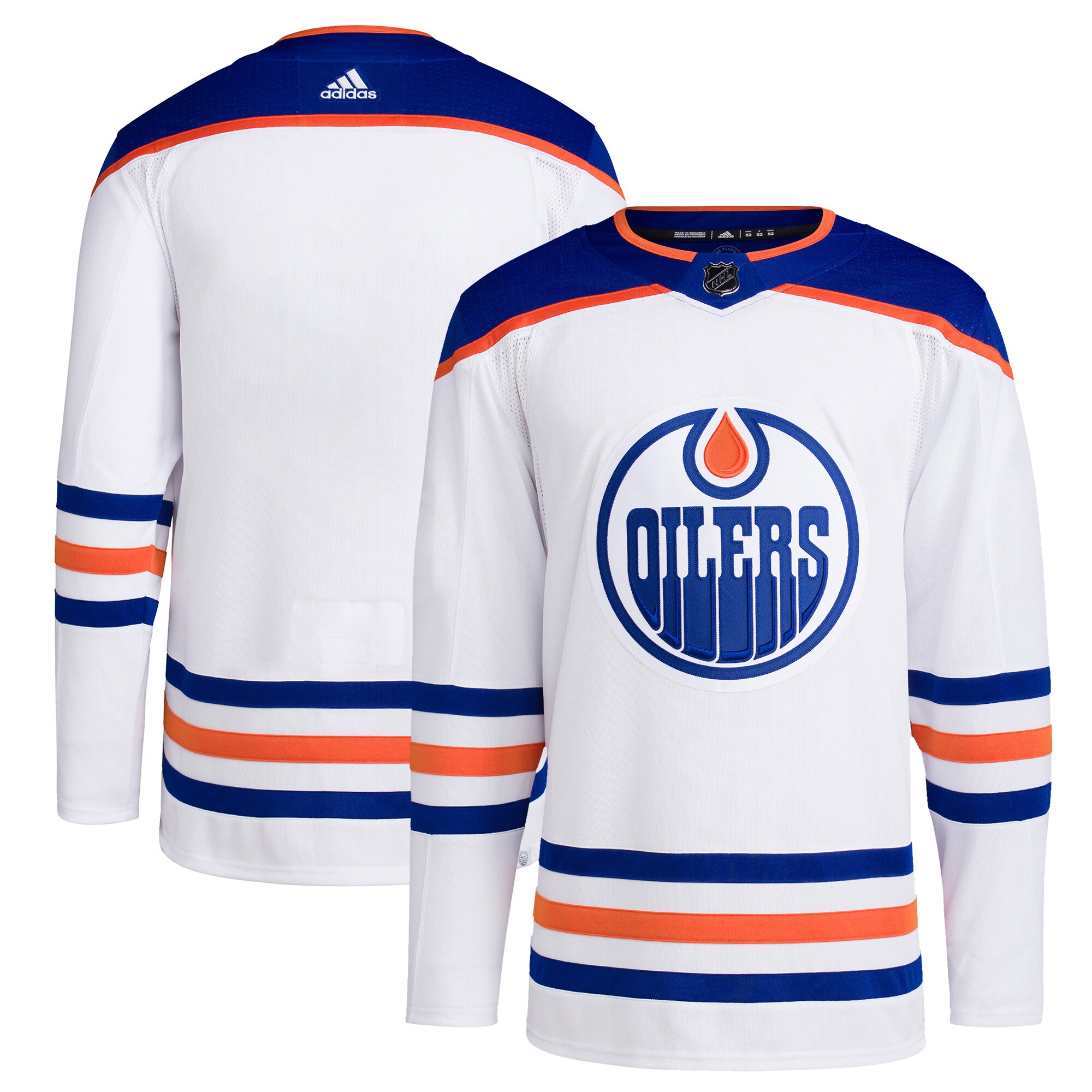 Men's Edmonton Oilers adidas White Away Primegreen Authentic Pro Blank Jersey