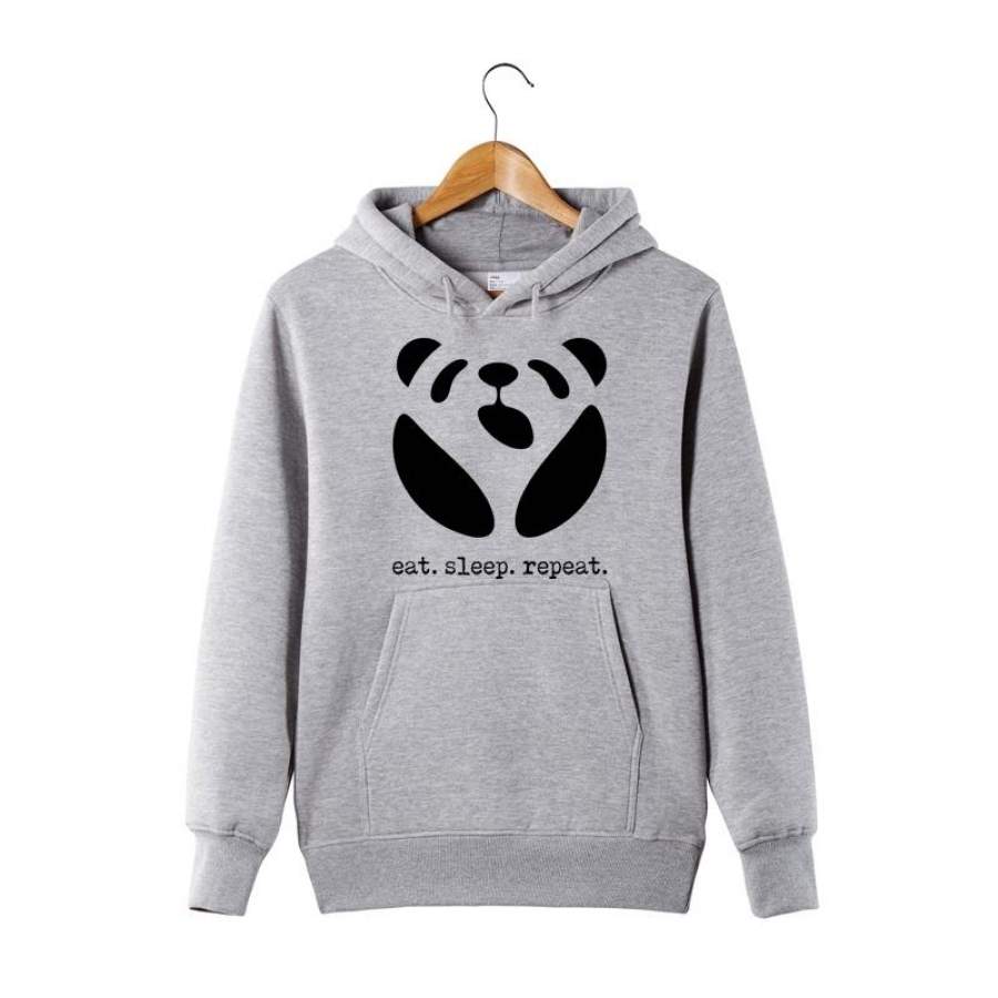 Panda Eat Sleep Repeat Hoodie Cute Panda Hoodie Funny Hoodie Panda Sweatershirt