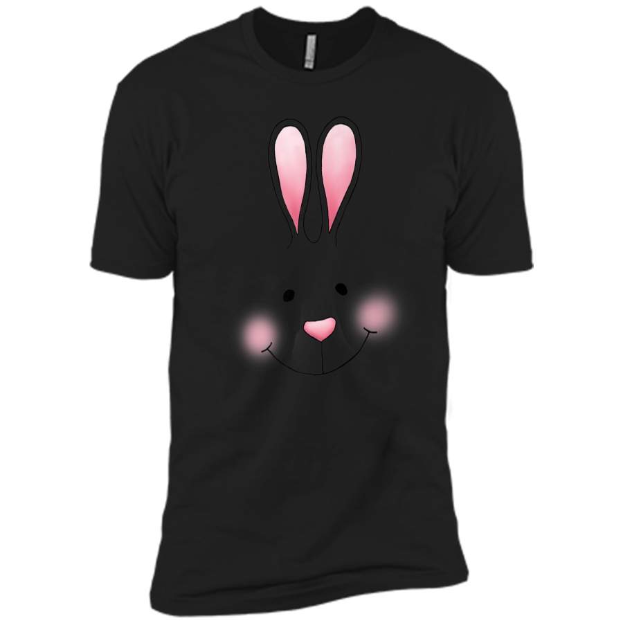 Bunny Face Cute Easter T-Shirt Next Level Premium Short Sleeve Tee