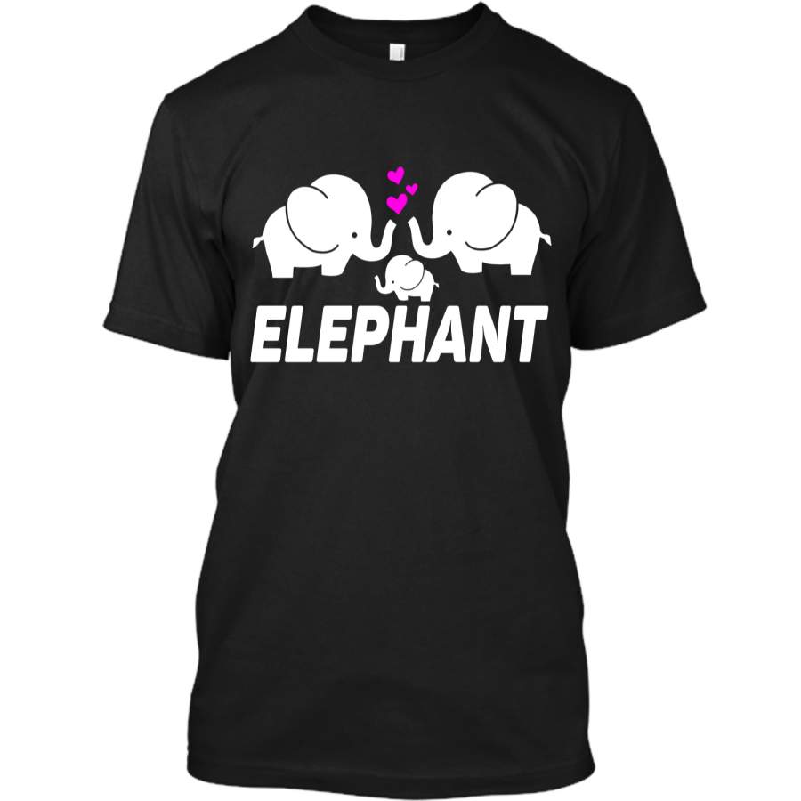 Men_s Women_s T Shirt Three Elephants Family Custom Ultra Cotton