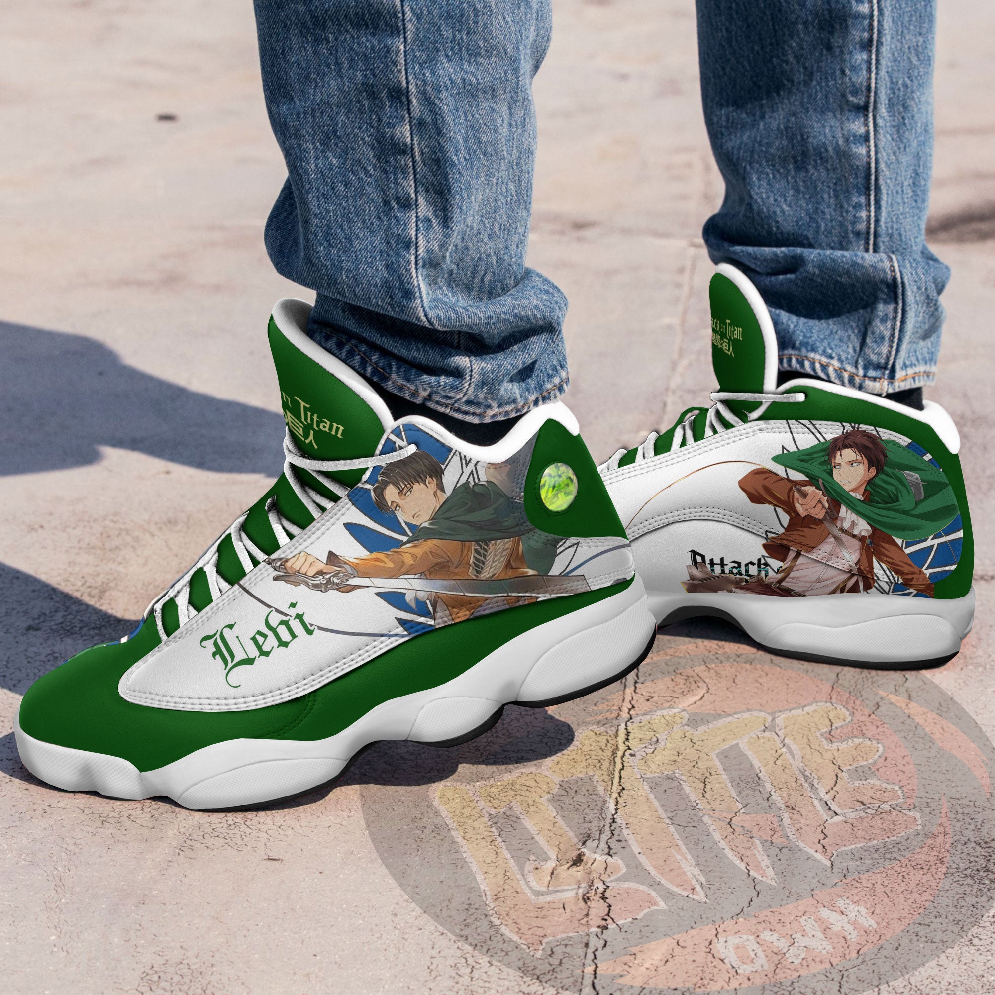 Levi Ackerman Shoes Custom Attack On Titan Anime Jd13 Sneakers