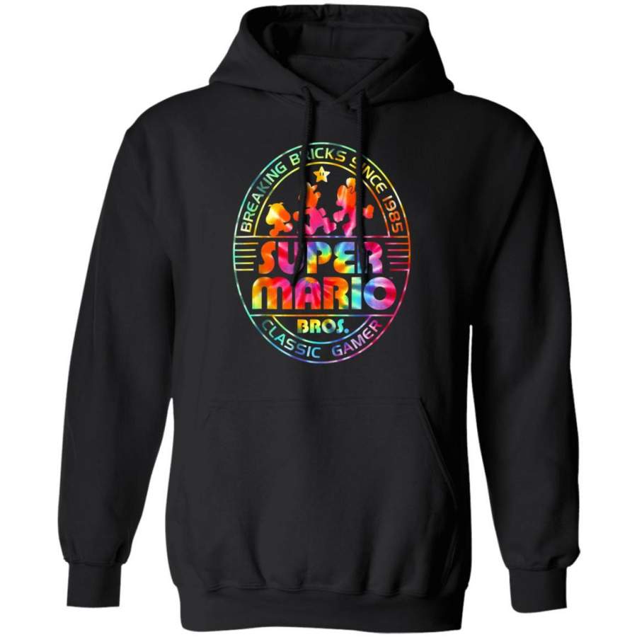 Super Mario Brick Break 85 Tie Dye Logo Hoodie