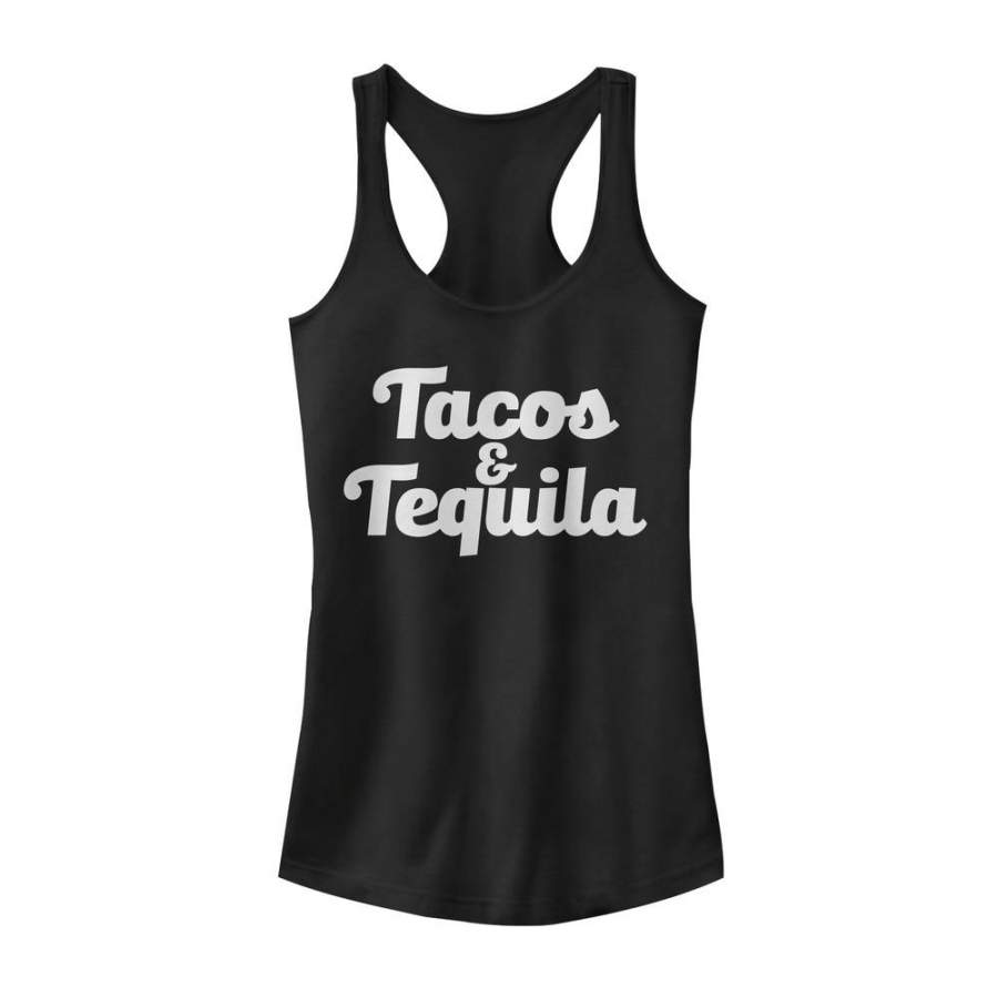 CHIN UP Junior’s Taco Tequila  Racerback Tank Black