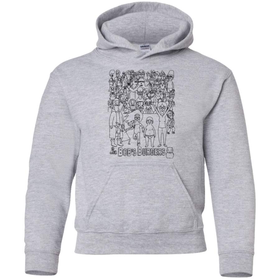 AGR Characters of Bobs Burgers Youth Pullover Hoodie