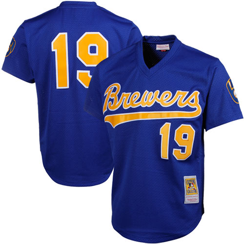 Robin Yount Milwaukee Brewers Mitchell & Ness Cooperstown Mesh Batting Practice Jersey – Royal