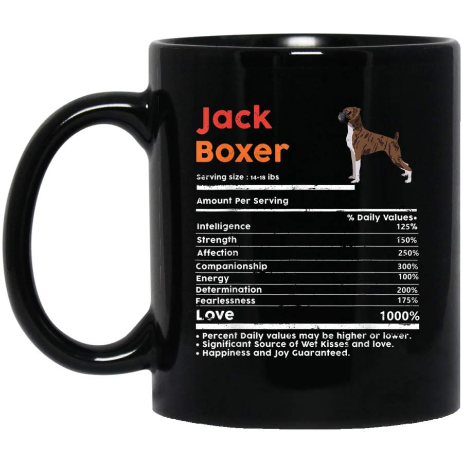 Funny Vintage Boxer Facts Nutrition Dog Lover Gifts Mug