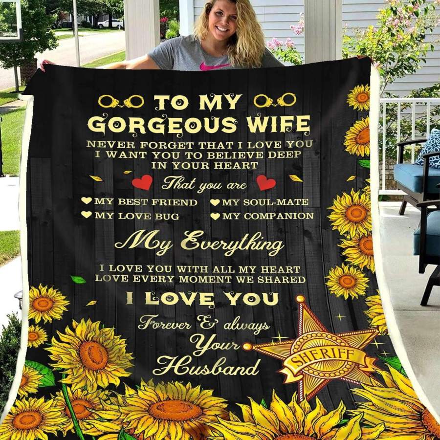 Blanket Gift For Gorgeous wife Love You Forever And Always