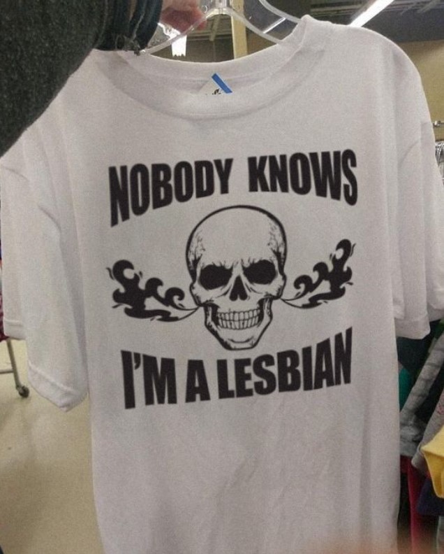 Nobody Knows I am A Lesbian Skull Tee Shirt Outfit