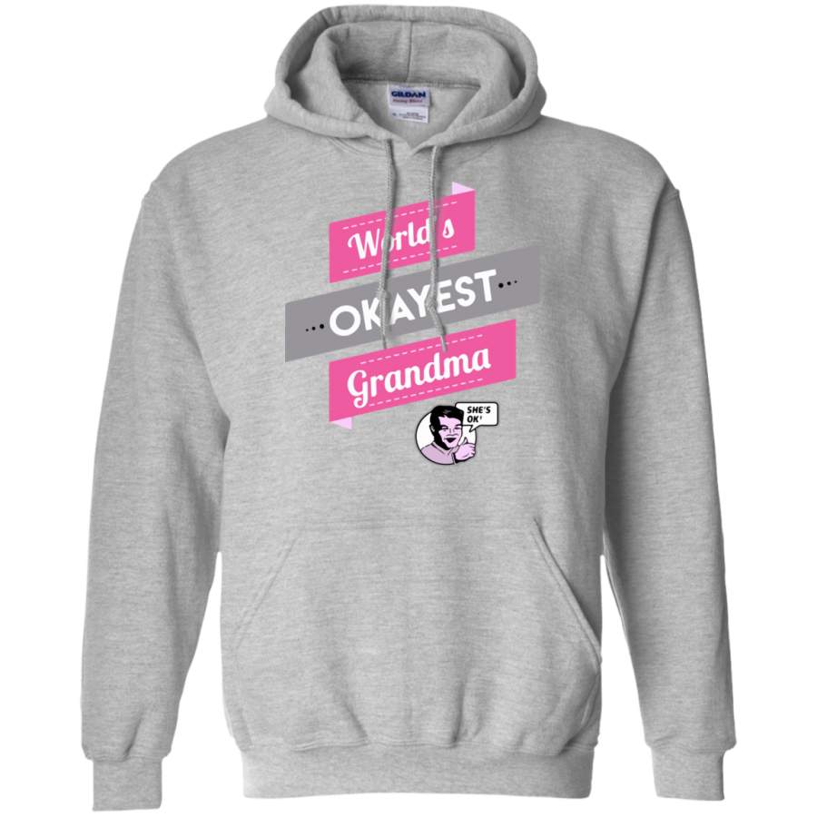 World’s-okayest-Grandma Pullover Hoodie 8 oz