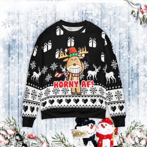 Horny Af Reindeer Ugly Christmas Sweater Fashionspicex Shop