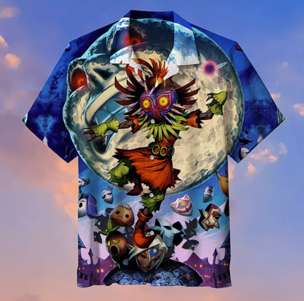 Zelda Majoras Mask The Legend Of Zelda For Man And Woman Print Short Sleeve Hawaiian Shirt G95