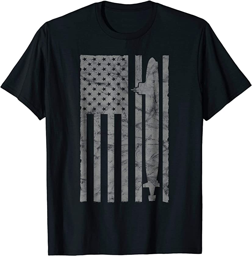 Virginia Class SSN Attack Submarine Vintage Flag T-shirt