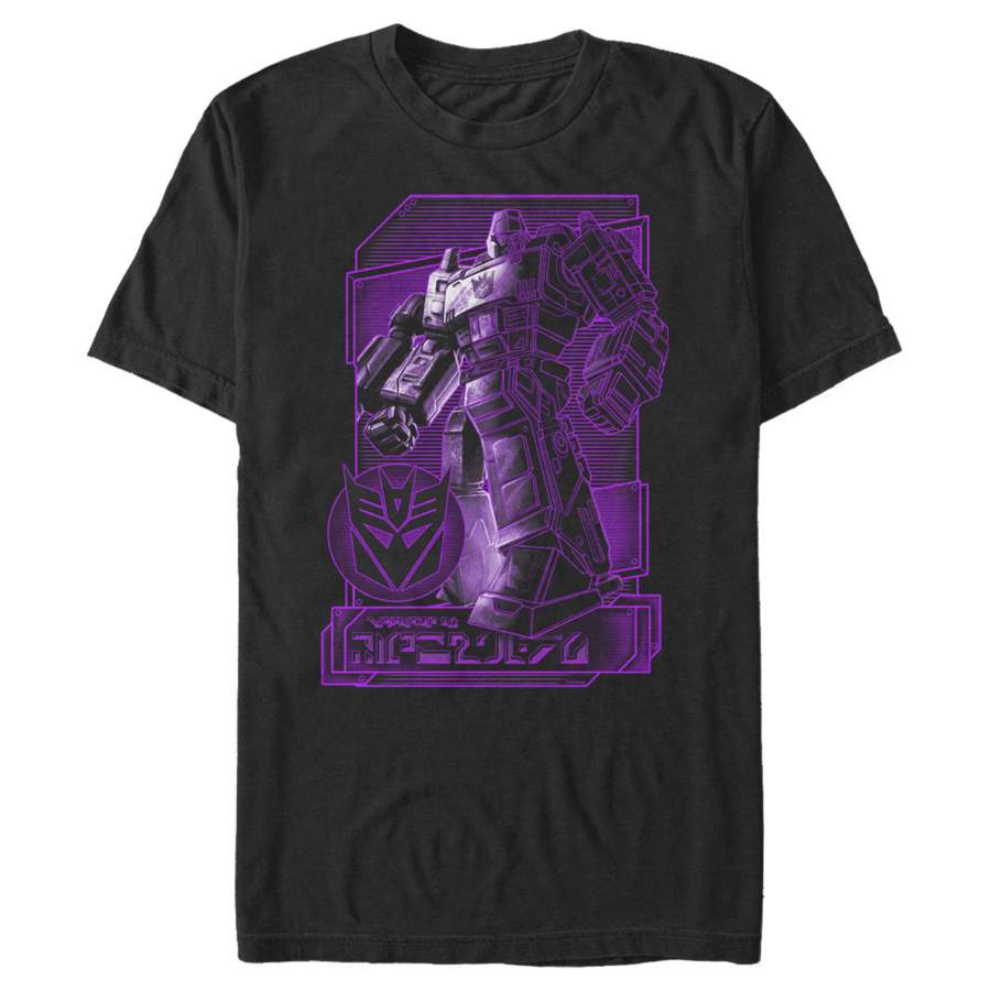 Transformers Men’s Megatron Digital Outline  T-Shirt