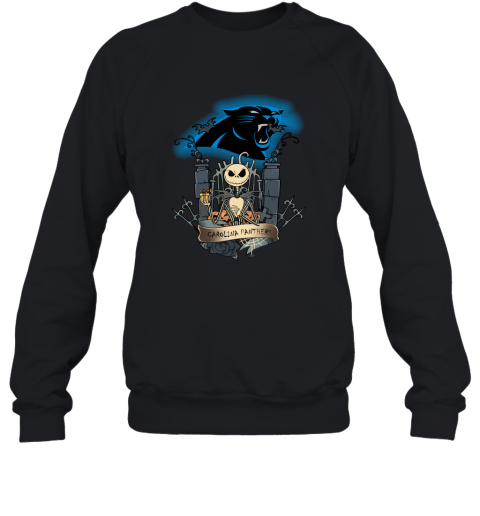 Carolina Panthers Jack Skellington This Is Halloween 2D Sweatshirt