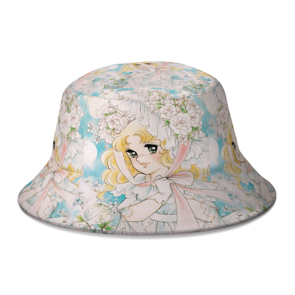 Candy Candy Flower Fisherman Hats Boys Girls Casual Japanese Anime Winter Bucket Hat Journey Sun Hat Gift alx