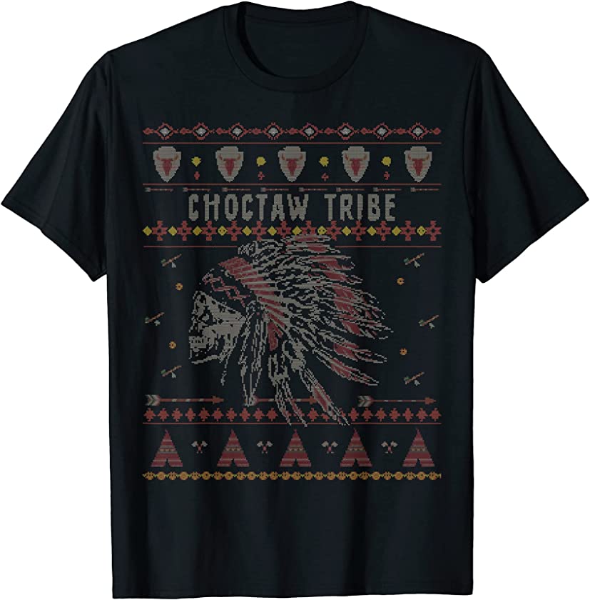 Choctaw American Indian Tribe Ugly Christmas Holiday Fun T-Shirt