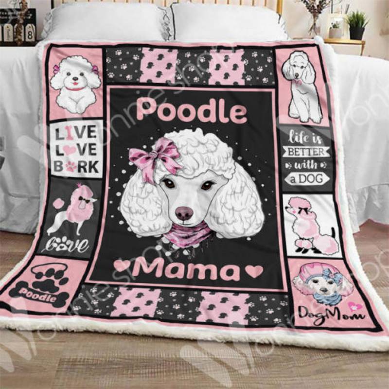 Poodle Dog Sherpa Blanket OCT1802 90O47