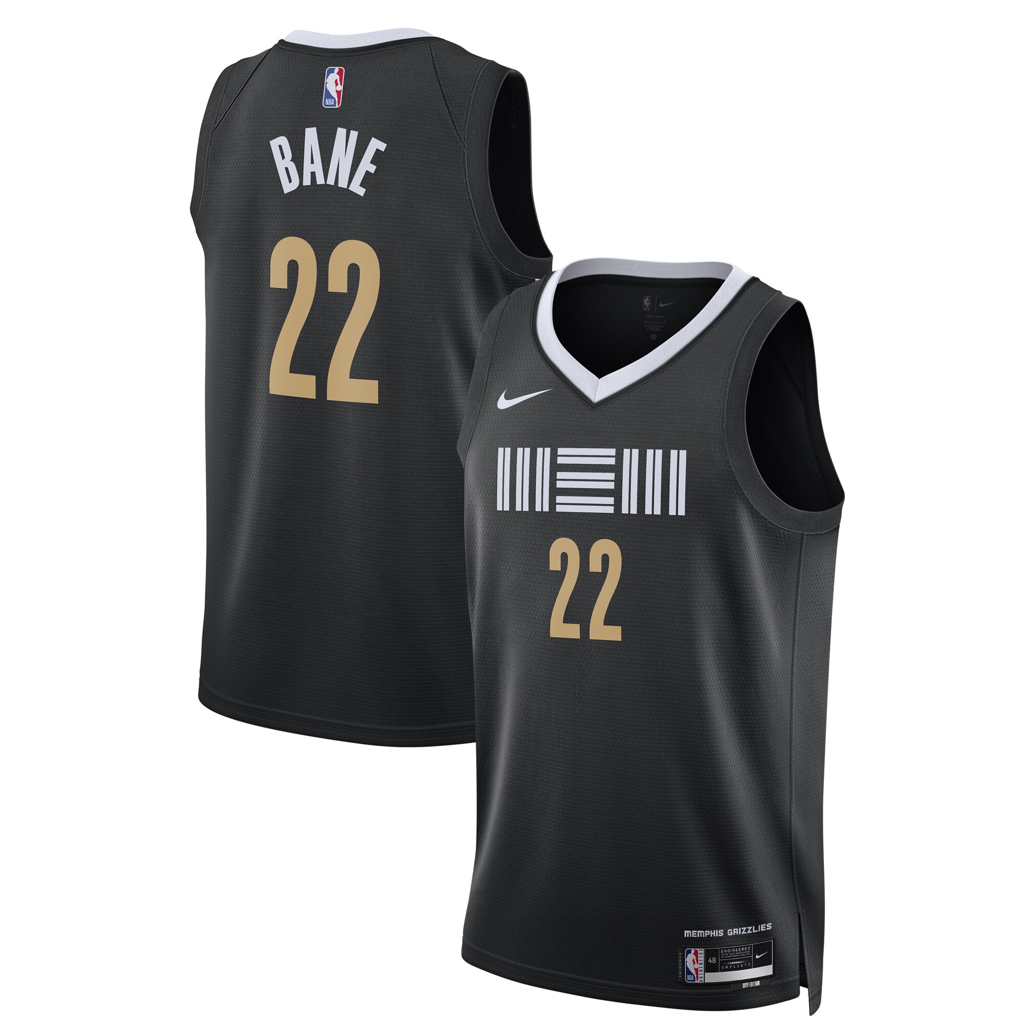 Desmond Bane Memphis Grizzlies Unisex 2023/24 Swingman Jersey – Black – City Edition