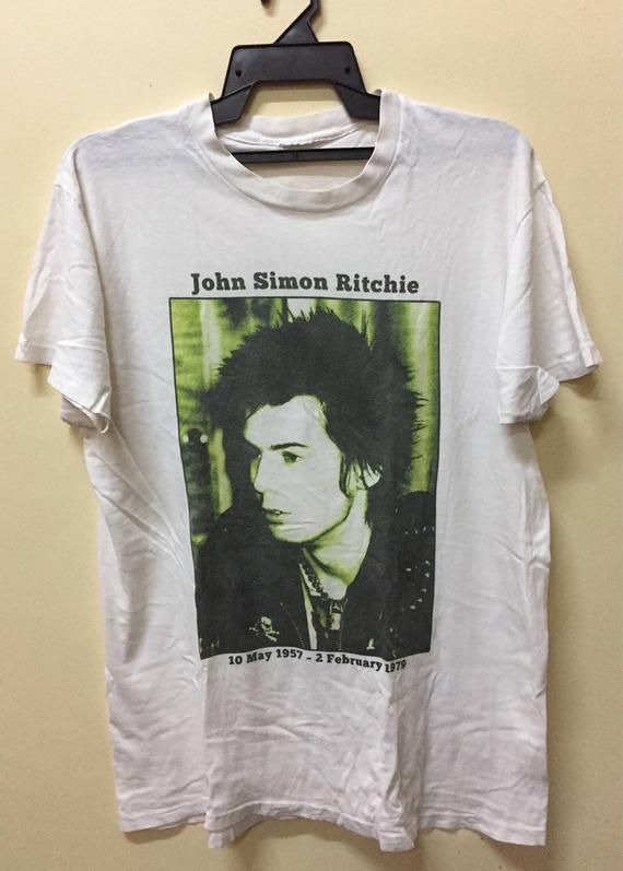 Vintage John Simon Ritchie The Sex Pistols Size Iggy Pop Oasis Nirvana Radiohead Metallica Smashing Pumpkins Alice In Chains Shirt