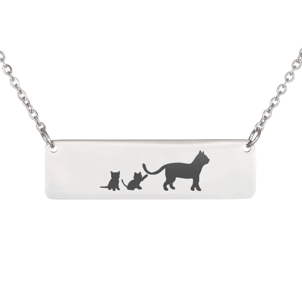 Personalized Mama Cat + 2 Baby Kittens – Necklace