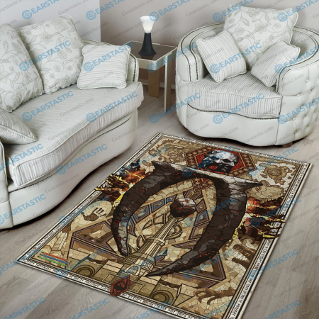 The Elder Scrolls Living Room Rug Carpet All Over Print Logo Custom Area Rug Carpet Full Sizes Home Living Rug Carpet Decor