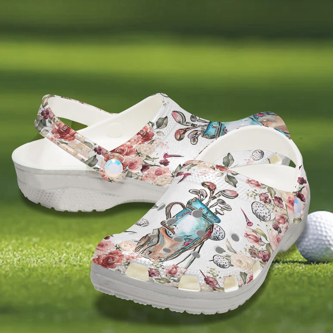 Golf Personalized Clog, Custom Name, Text, Color, Number Fashion Style For Women, Men, Kid, Print 3D Golf Lady