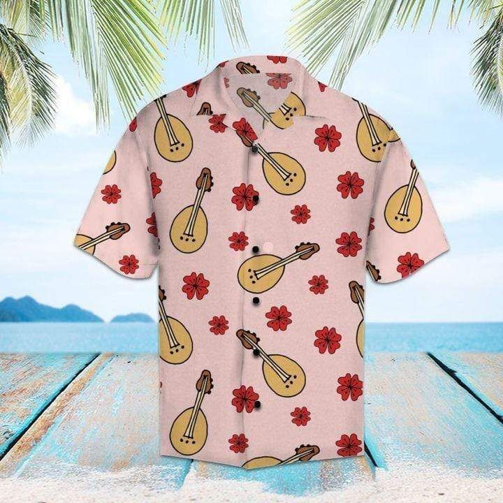 Cover Your Body With Amazing Simple Ukulele Floral Hawaii Aloha Shirts Ha94901