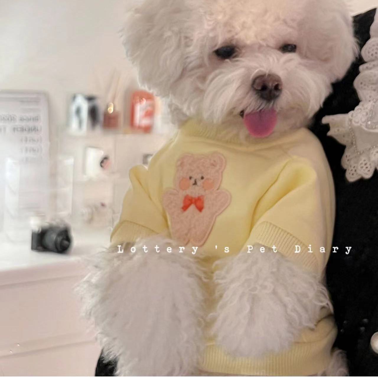 Cat Dog Sweater Cute Bear Clothes Teddy Bome Bear Pet Pullover Sweater Plush Cute Autumn Winter Coat Dog Costume Puppy Clothes alx