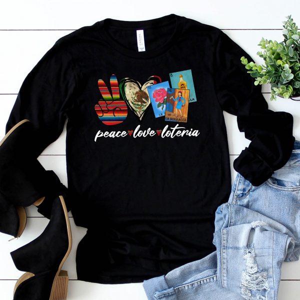 Peace Love Loteria Long Sleeve