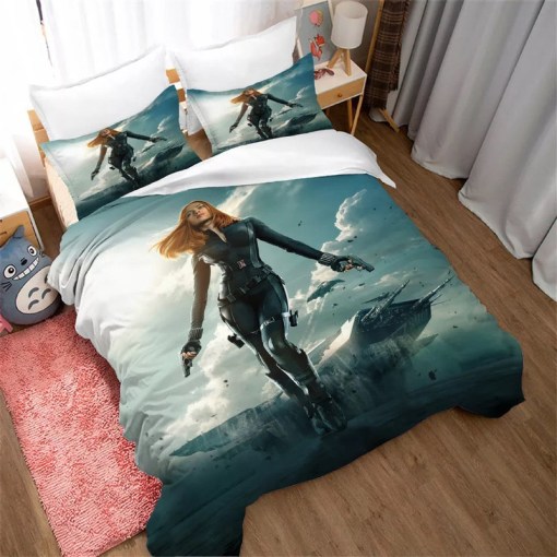 Black Widow Natasha Romanoff 9 Duvet Cover Pillowcase Home Decor 3D Bedding Set Decor