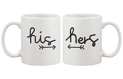 Arrow His And Hers Matching Couple Mugs – His and Hers Matching Coffee Cup