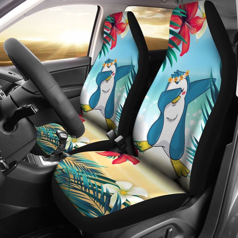 Fun Car Decor Penguin Hawaii Seat Covers