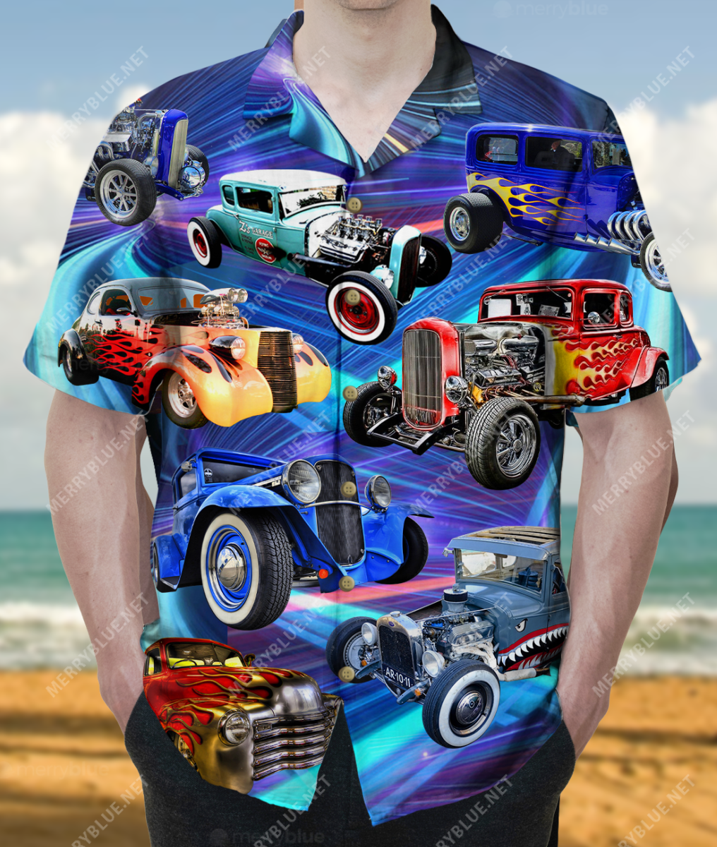 American Hot Rod Faster Than Light Unisex Hawaiian Shirt