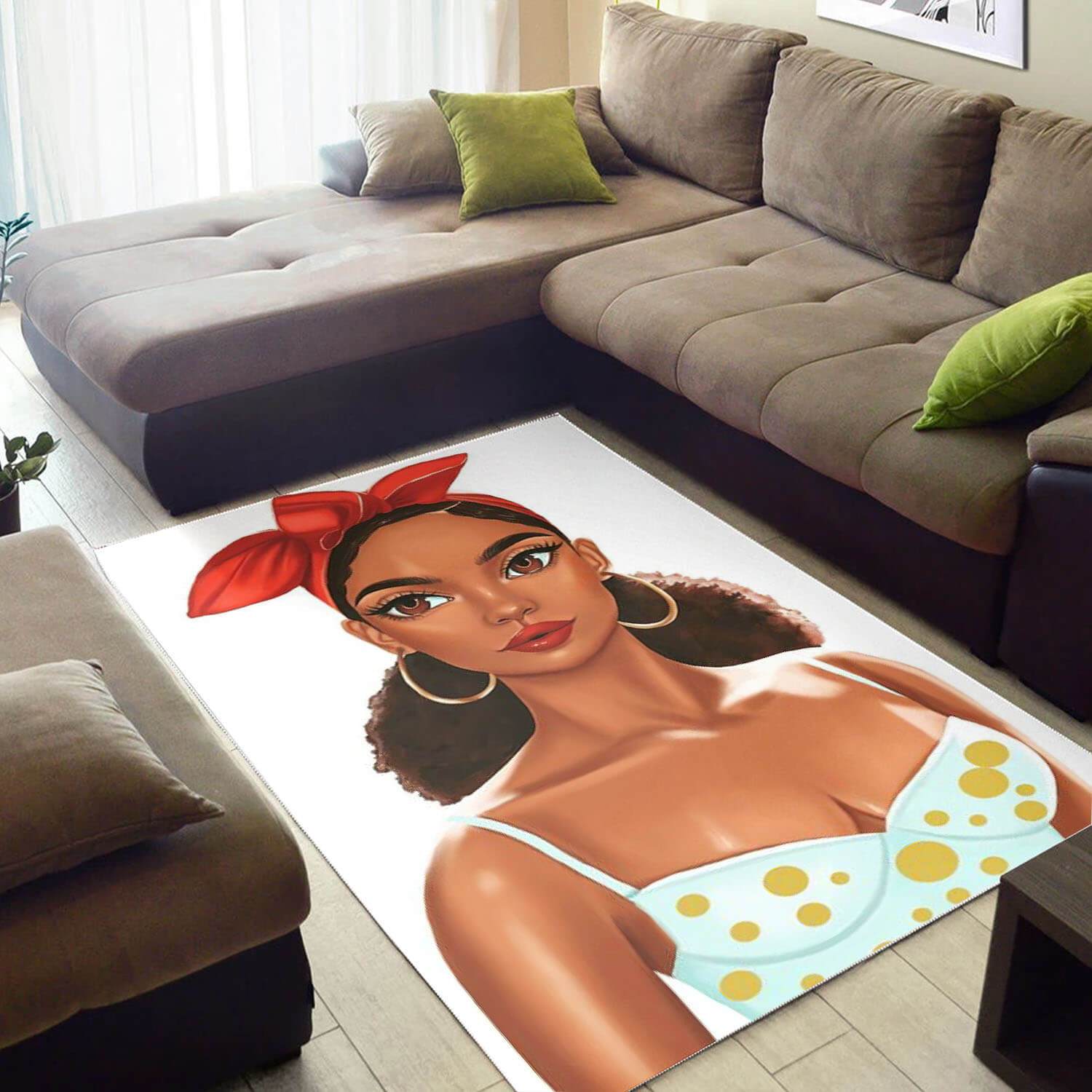 African American Area Rugs Beautiful Girl With Afro African Design Floor Rug Afrocentric Home Decor And Style WBG19592