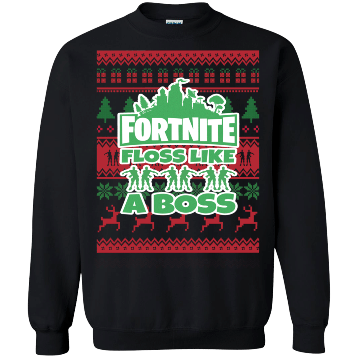 Check out this awesome Fortnite Floss Like A Boss Toddler Funny Ugly Christmas Sweater Kids Sweatshirt