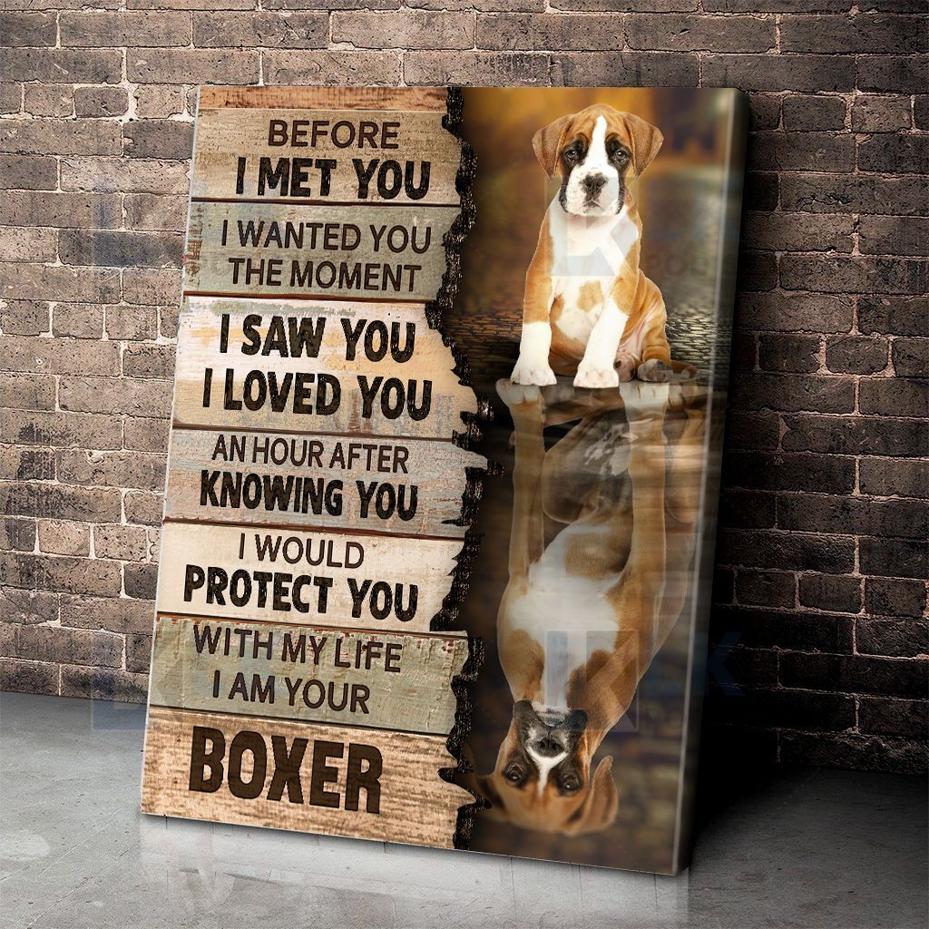 BOXER – CANVAS Before I Meet You [ID3-T] | Framed, Best Gift, Pet Lover, Housewarming, Wall Art Print, Home Decor