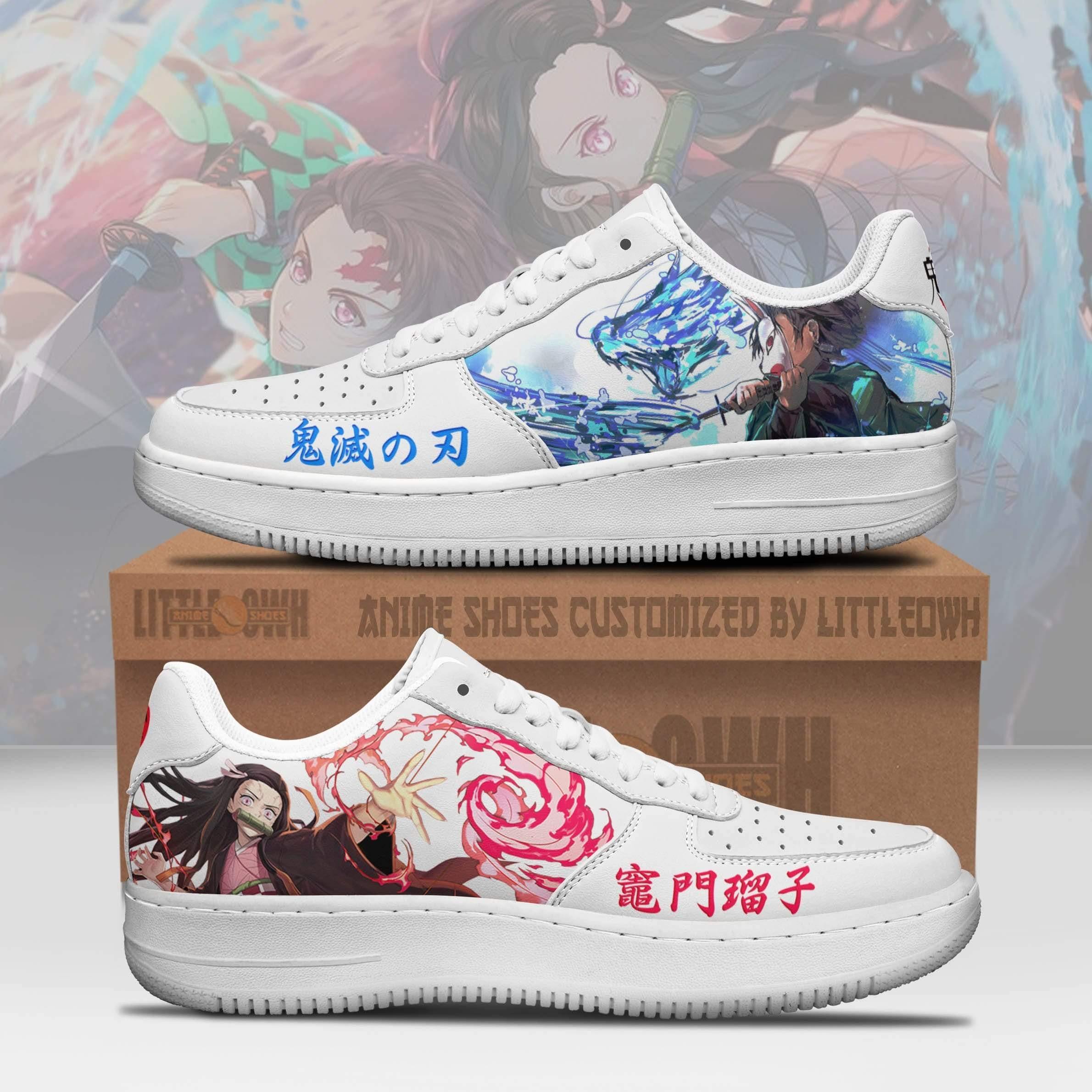 Nezuko X Tanjiro Air Sneakers Custom Demon Slayer Anime Shoes