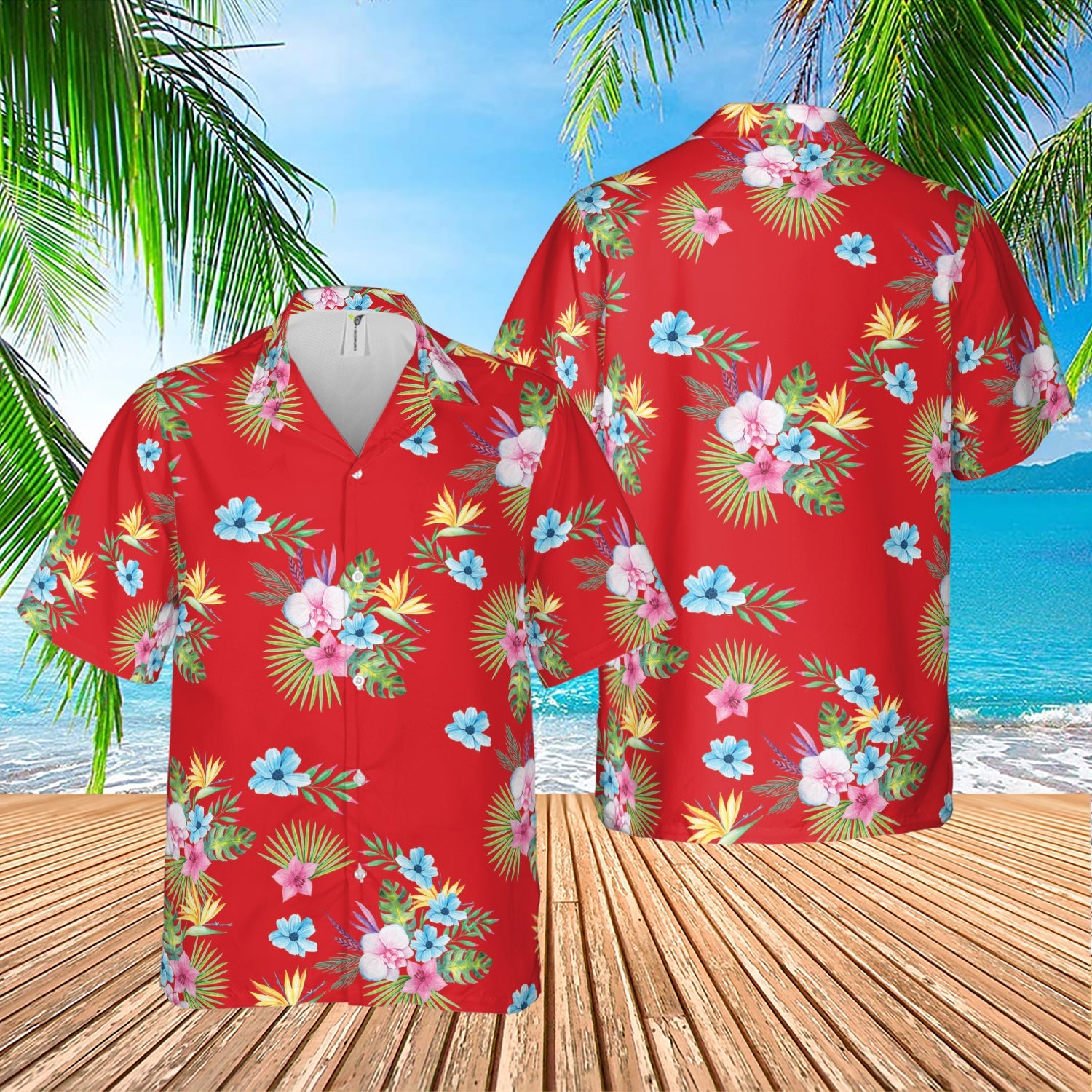 Red Vintage Hawaii Gift For Dad Ha40191