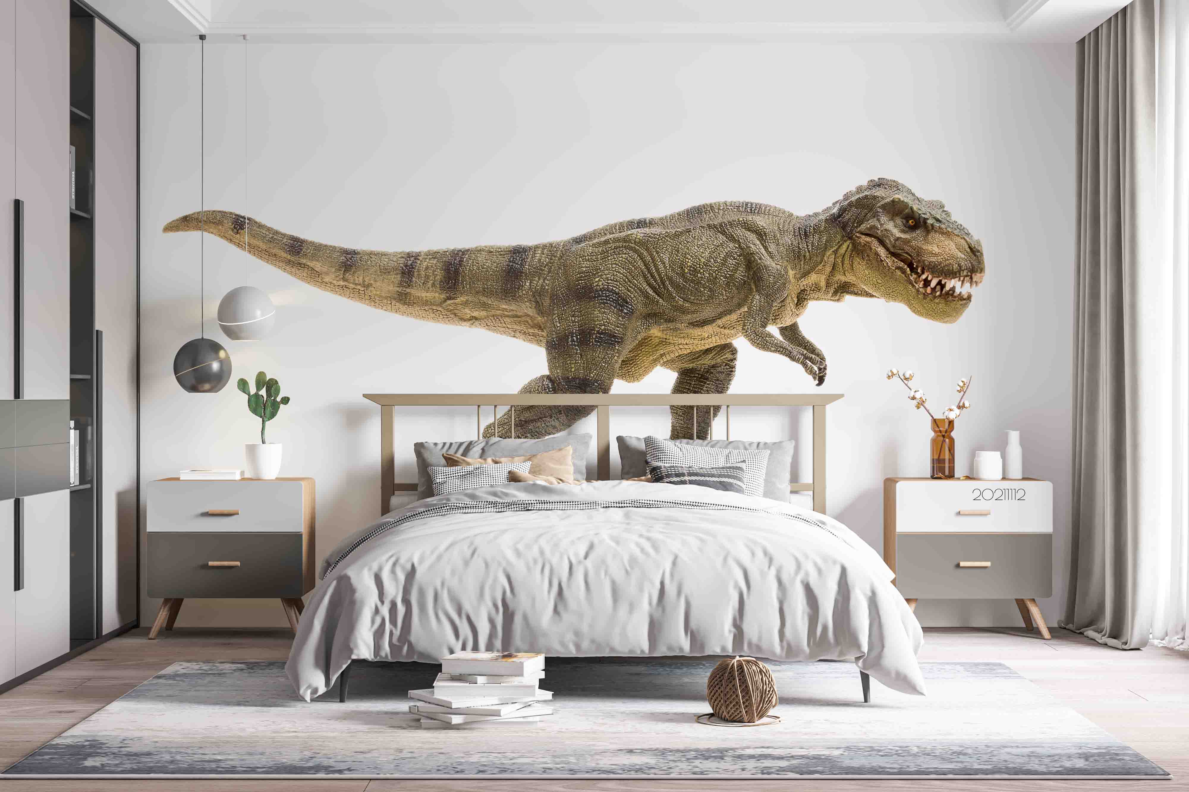 3D Animal Tyrannosaurus Wall Mural Wallpaper Lqh 11