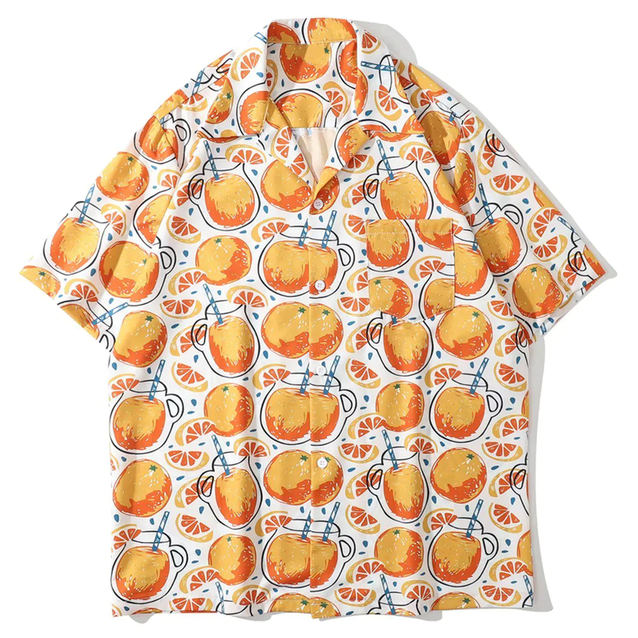 Talishko™ – Grapefruit Print Short-Sleeved Shirt