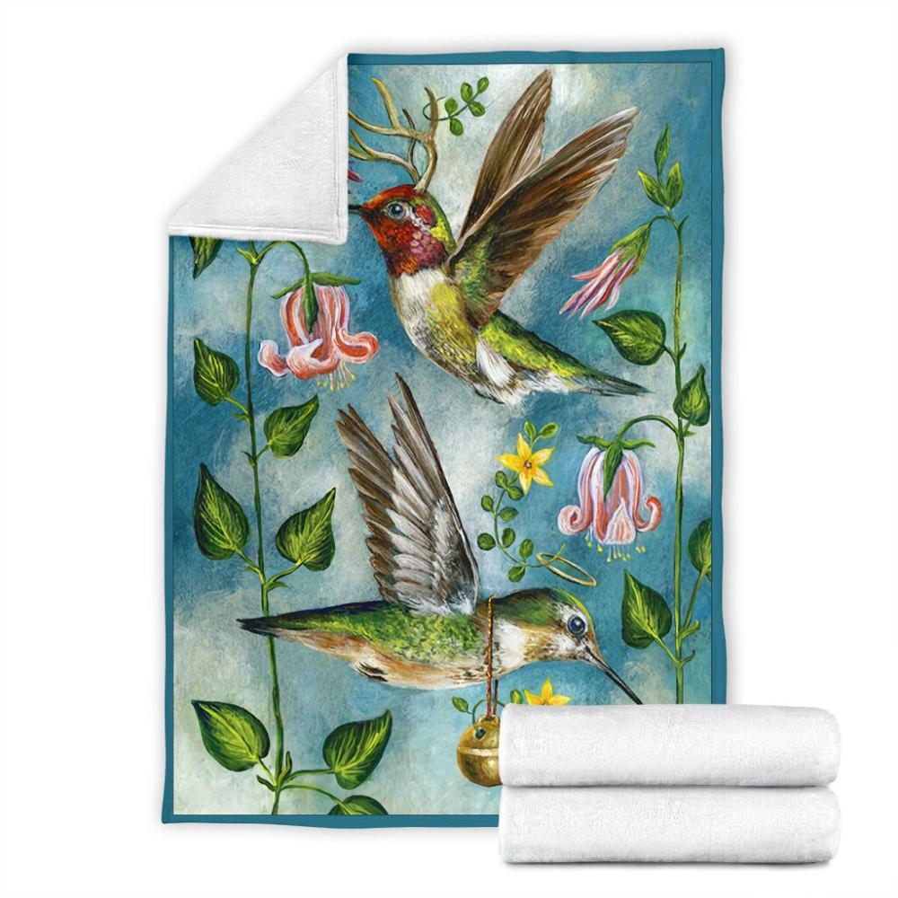 Animal Throated Hummingbird Fleece Blanket Family Gift Home Decor Bedding Couch Sofa Soft And Comfy Cozy