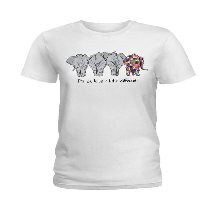 Its Ok To Be Different Elephant Limited Classic T-Shirt Ladies Tee