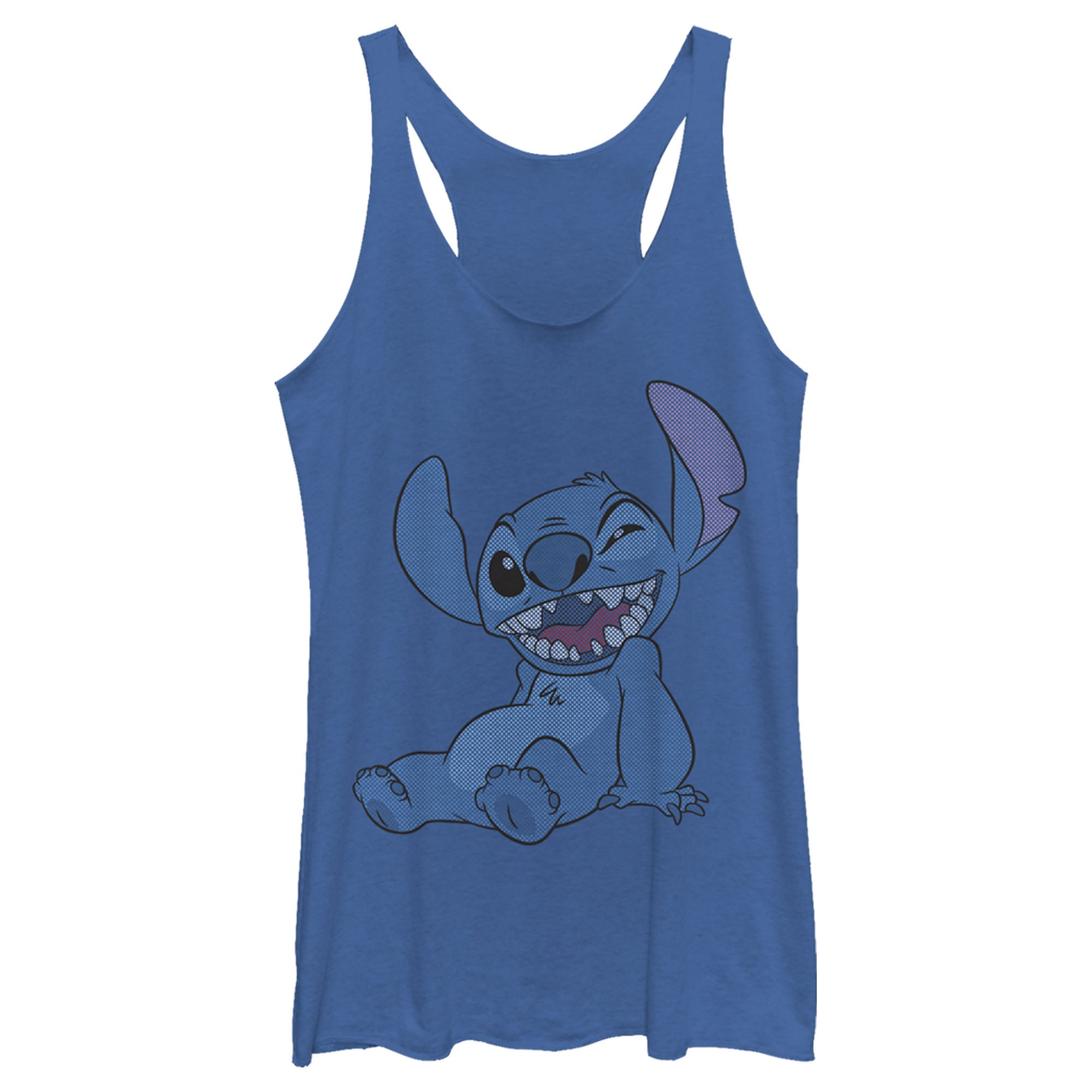 Women’S Lilo & Stitch Halftone Smile Racerback Tank Top