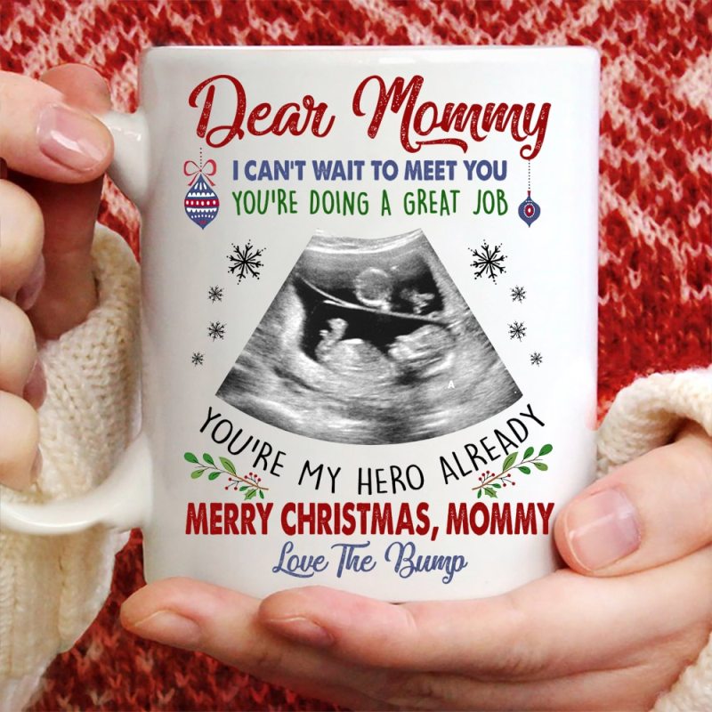 Personalized Merry Christmas Gift For Mommy To Be Mug