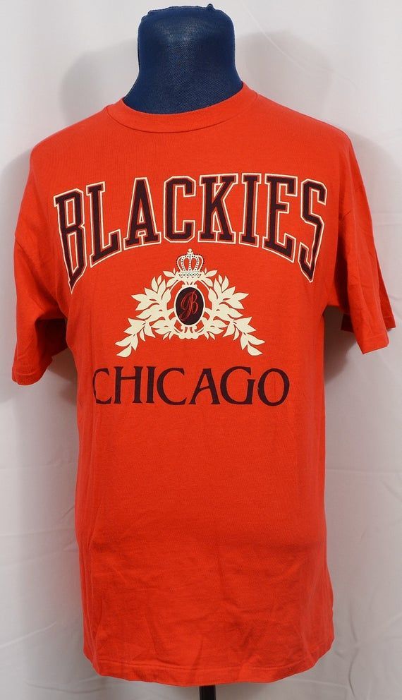 Vintage 1980 S 1990 S Blackies Chicago Shirt Restaurant Bar Pub Hanes Beefy T Red Food Tourist Spot Tourism Shirt