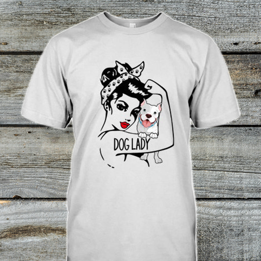 Pitbull Lady Funny Women T Shirt