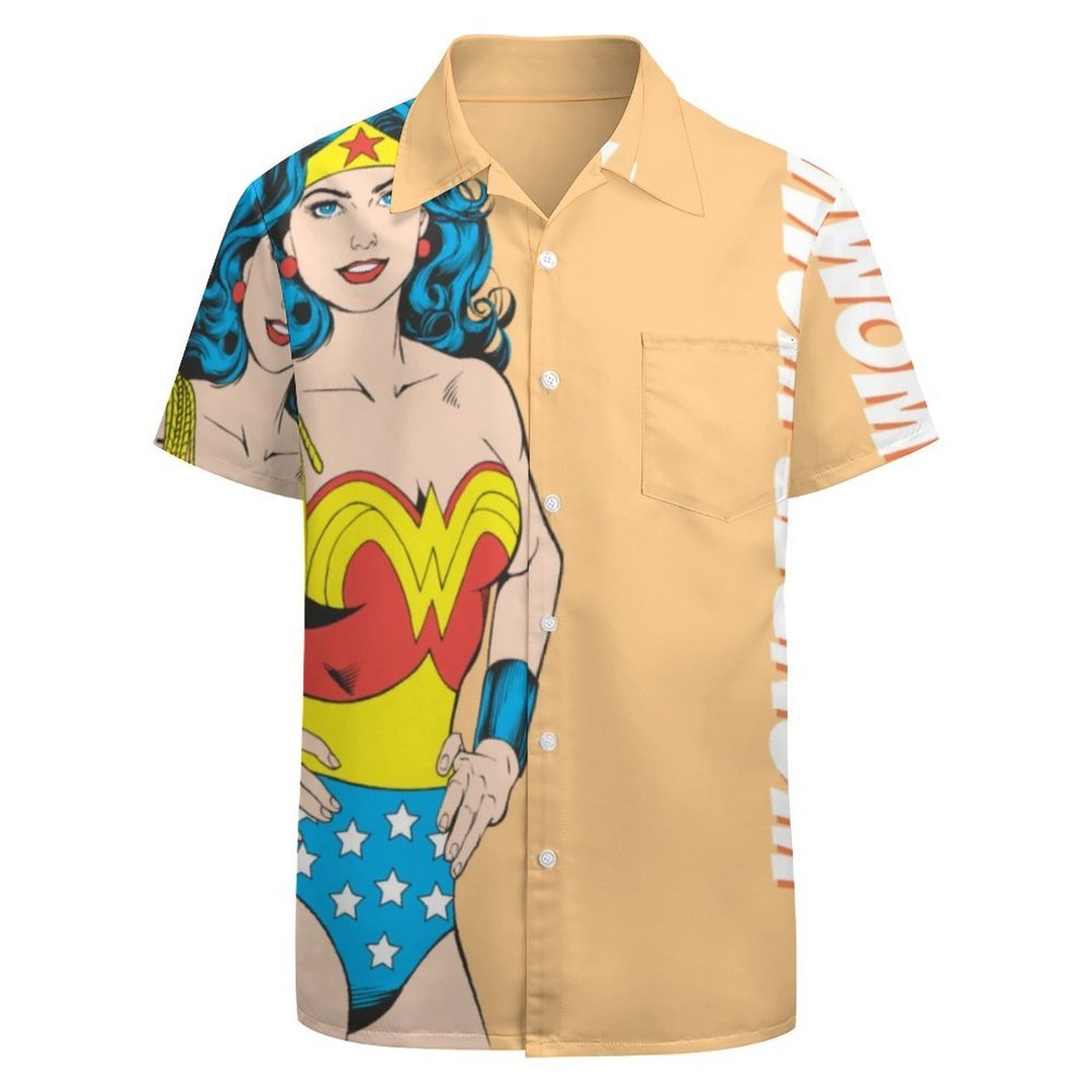 Wonder Woman Vintage Pose All Over Print 3D Hawaiian Shirt